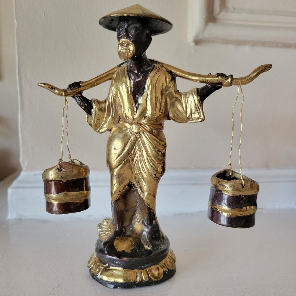 Gold Gilded Bronze Water Bearer 1950s